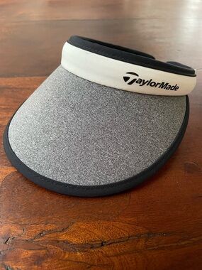 TaylorMade Grey/White/Black Split Clip Golf Visor